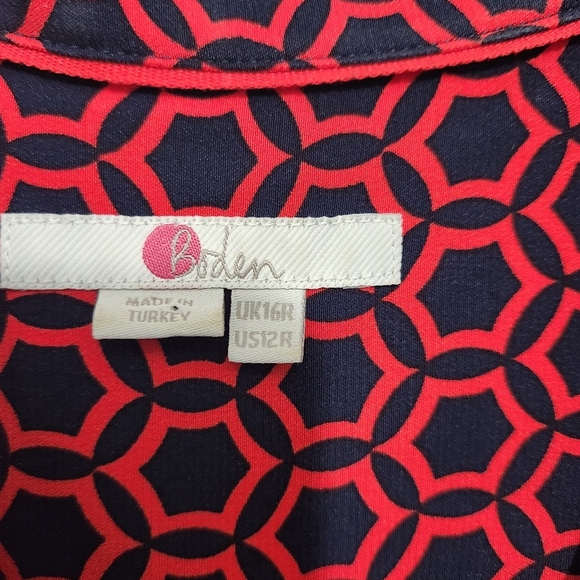 Boden Women's Red Patterned Dress Size 12R Excellent Condition - Picture 4 of 8